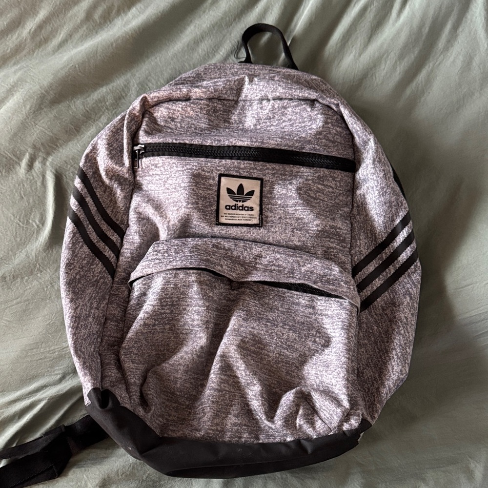 Adidas Classic Gray Backpack with Black Accents